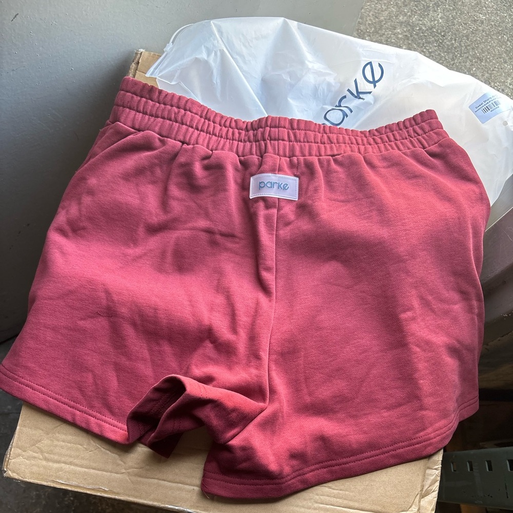 Brand New Maroon Parke Sweat Shorts